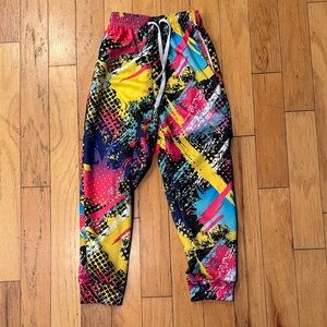 Colorful Kids Jogger Pants | 80s Style | little kid size M (7-8)